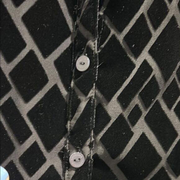 Black Velvet Geometric Shirt, Size 12 - Picture 5 of 8